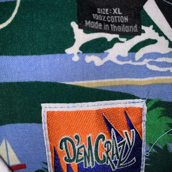 D’em Crazy San Diego Hawaiian Style Shirt Size XL - Picture 3 of 3